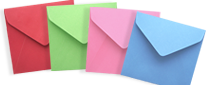 Envoyez votre faire-part de naissance dans une enveloppe colorée sans supplément.